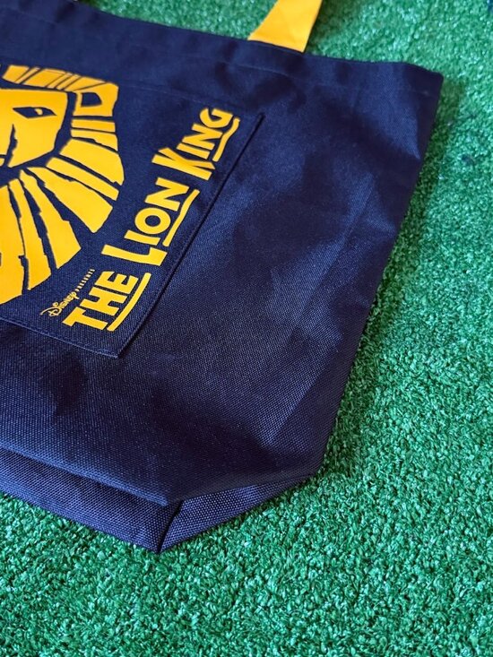 Disney Lion King Broadway Musical Tote Reusable Shopping Bag Black Yellow Simba - Picture 3 of 12